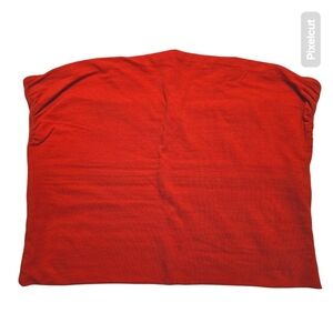Forever 21 red cotton blend stretch knit tube crop top size M US